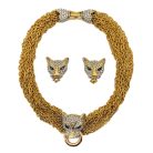 Jennifer Gibson Jewellery 2126 (1) Vintage Big Cat Chain Collar