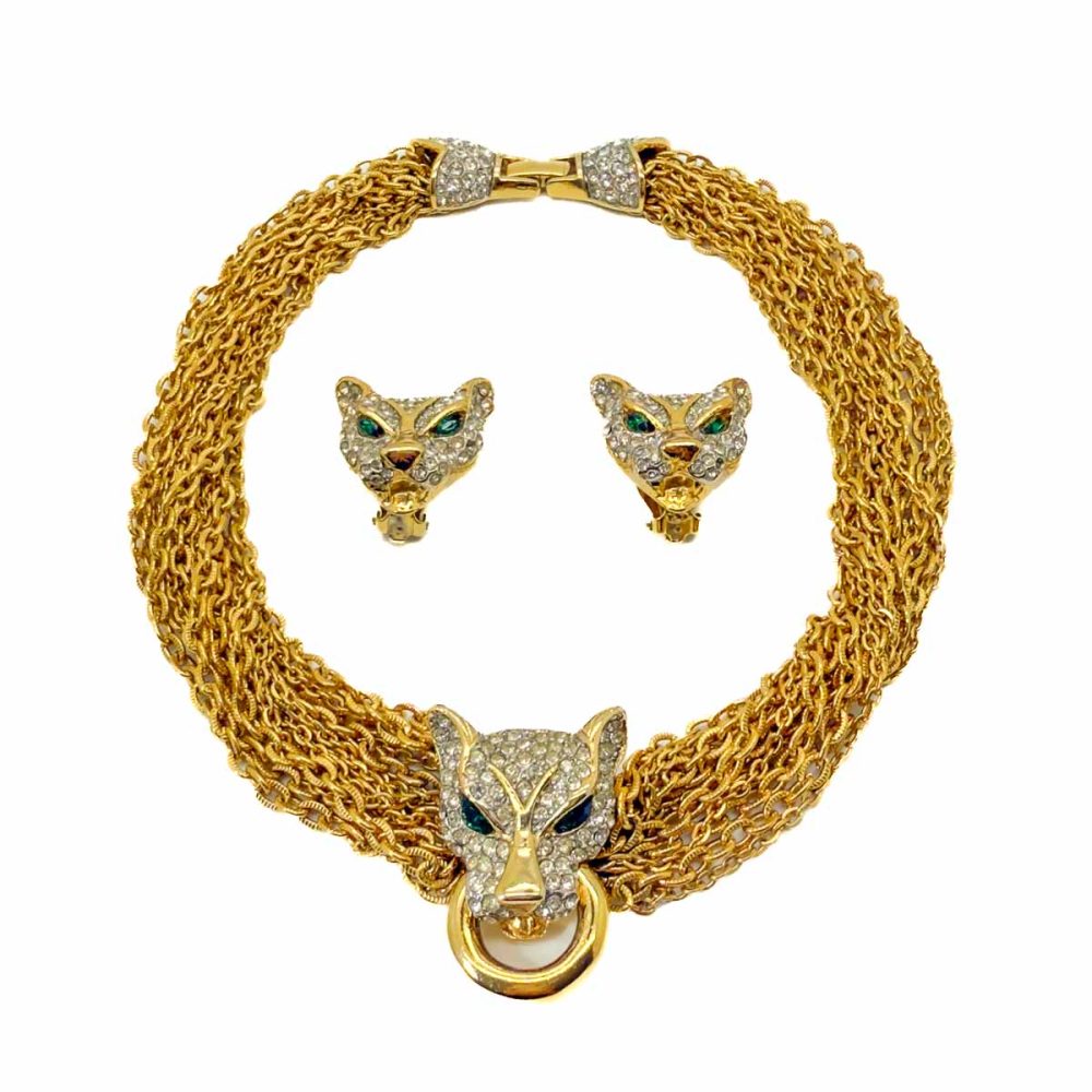 Vintage Big Cat Chain Collar