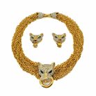 Jennifer Gibson Jewellery 2126 (10) Vintage Big Cat Chain Collar