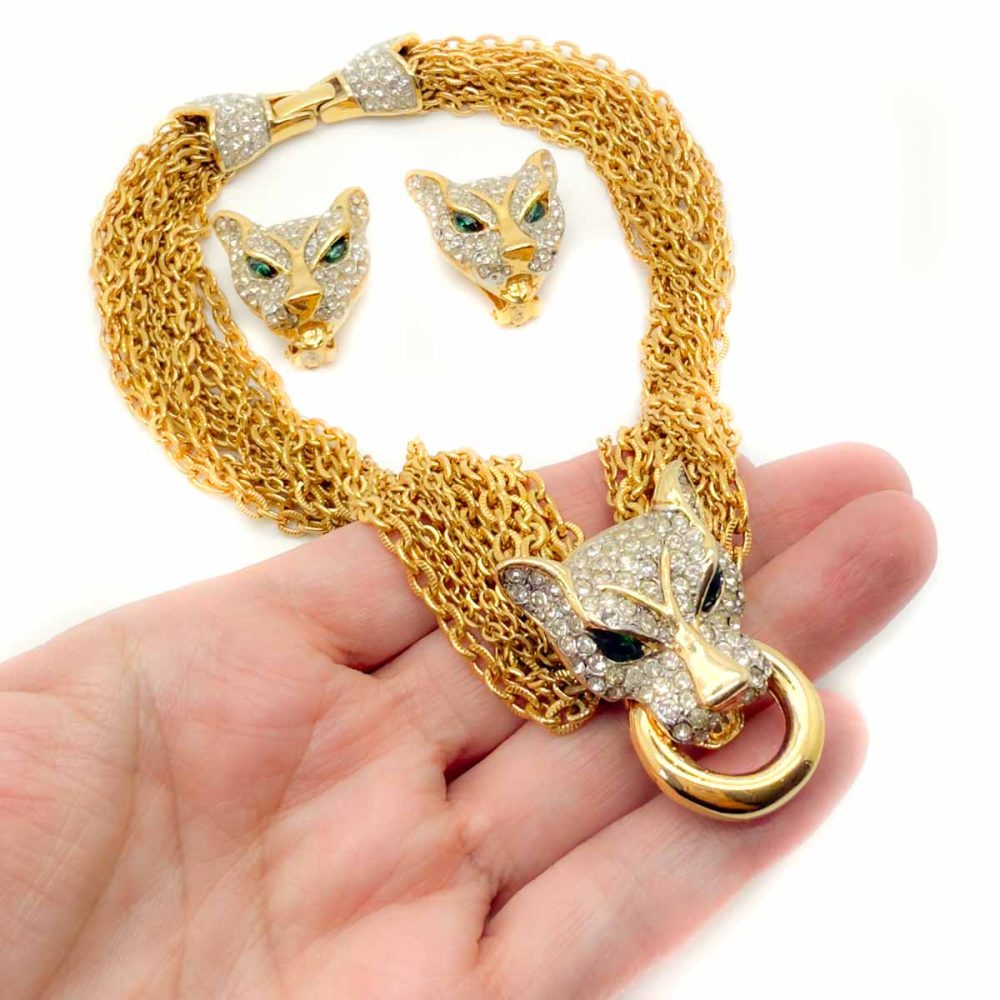 Vintage Big Cat Chain Collar