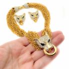 Jennifer Gibson Jewellery 2126 (3) Vintage Big Cat Chain Collar