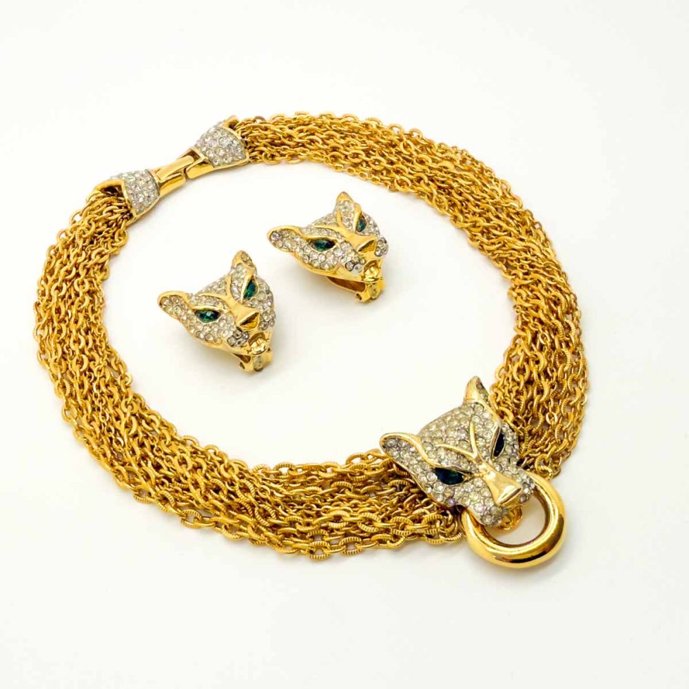 Vintage Big Cat Chain Collar