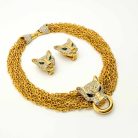 Jennifer Gibson Jewellery 2126 (5) Vintage Big Cat Chain Collar