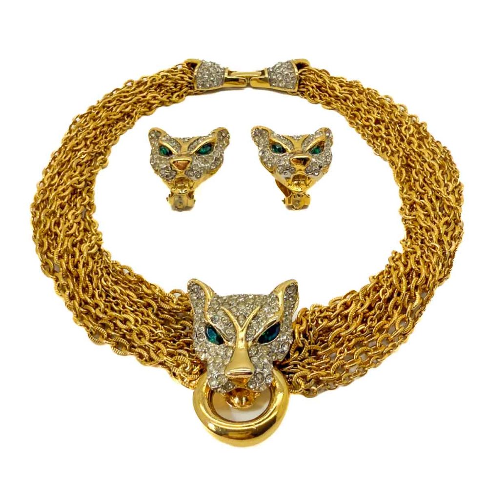 Vintage Big Cat Chain Collar