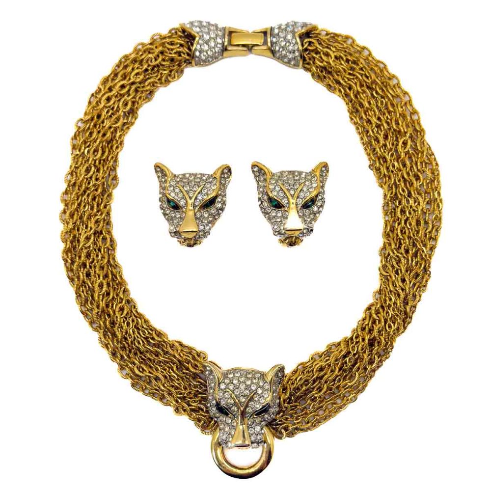 Vintage Big Cat Chain Collar
