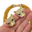 Jennifer Gibson Jewellery 2126 (8) Vintage Big Cat Chain Collar