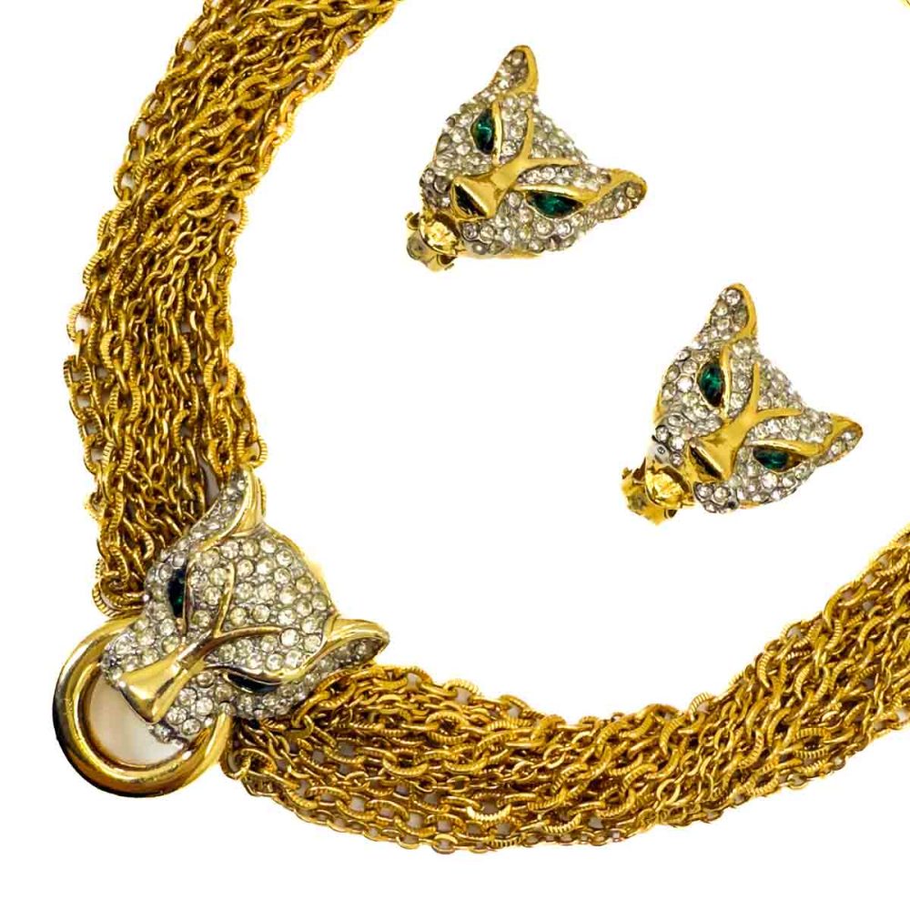 Vintage Big Cat Chain Collar
