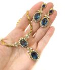 Jennifer Gibson Jewellery Attwood & Sawyer Sapphire Necklace 2123 (1) Vintage Attwood & Sawyer Sapphire Necklace