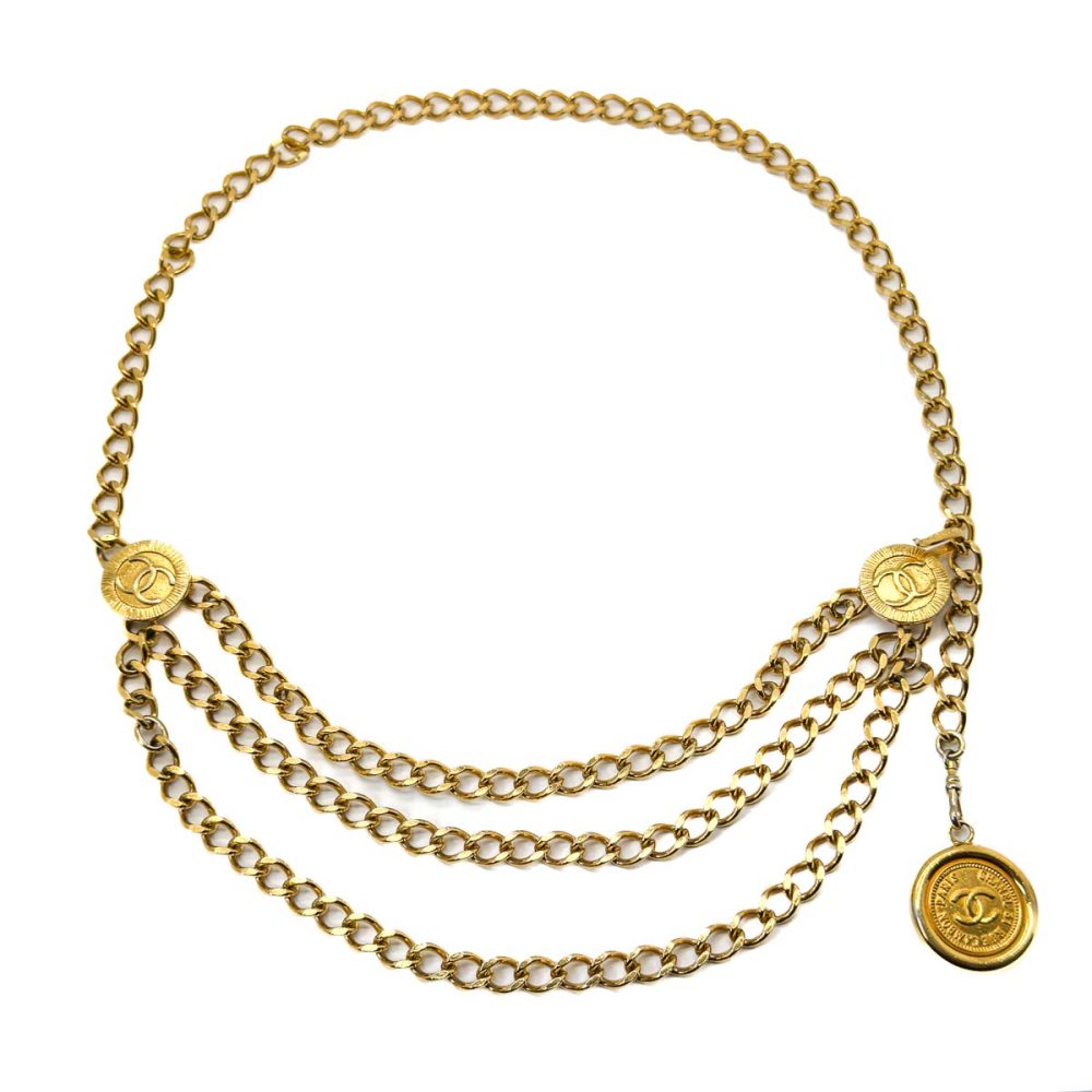 Vintage Chanel Chain Logo Belt