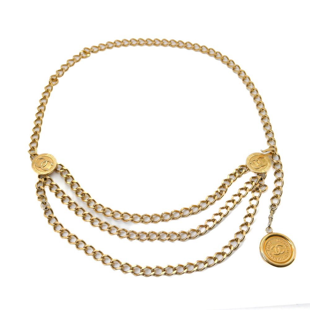 Vintage Chanel Chain Logo Belt