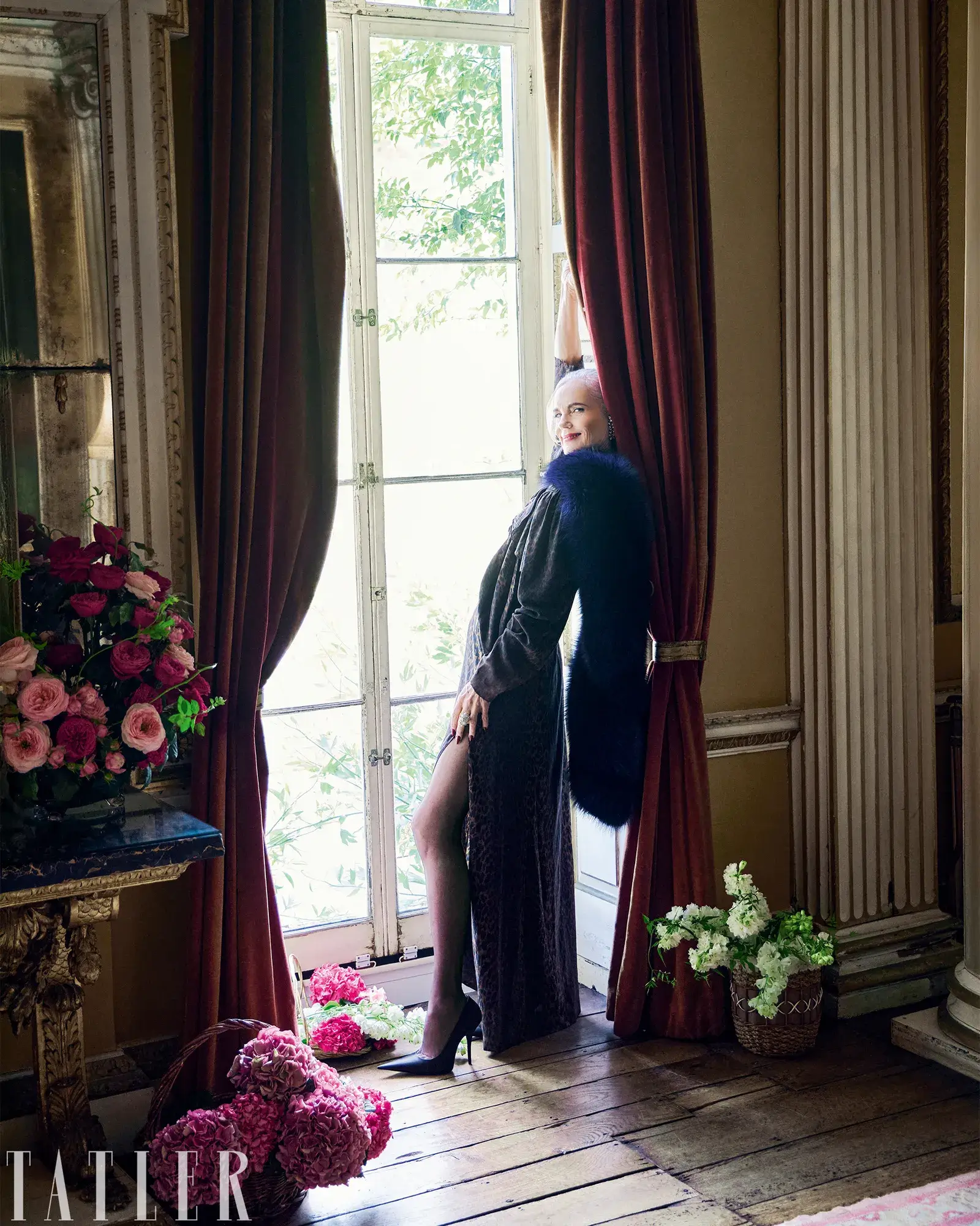 Tatler - Elizabeth McGovern wears JGJ October Issue 2025