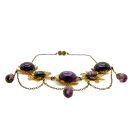 Jennifer Gibson Jewellery Amethyst Poured Glass Filigree Necklace 2132 (4) Vintage Amethyst Poured Glass Necklace