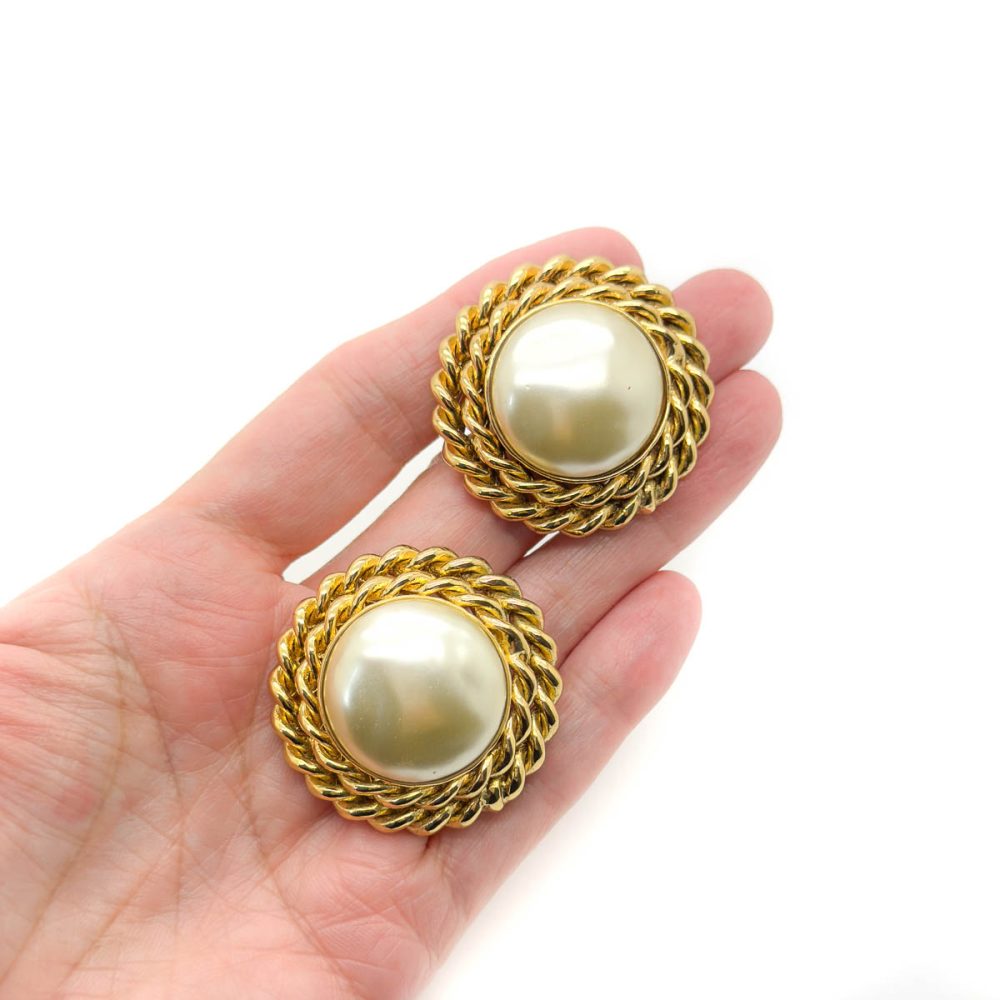 Vintage Butler & Wilson Statement Pearl Earrings