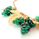 Jennifer Gibson Jewellery Haskell Style Grapevine Necklace 2131 (2) Vintage Poured Glass Grape Necklace