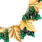 Jennifer Gibson Jewellery Haskell Style Grapevine Necklace 2131 (3) Vintage Poured Glass Grape Necklace
