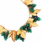 Jennifer Gibson Jewellery Haskell Style Grapevine Necklace 2131 (4) Vintage Poured Glass Grape Necklace