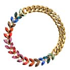 Jennifer Gibson Jewellery Iossellani Marquise Crystal Chain Necklace 2134 (5) Vintage Iosselliani Marquise Crystal Necklace