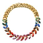 Jennifer Gibson Jewellery Iossellani Marquise Crystal Chain Necklace 2134 (6) Vintage Iosselliani Marquise Crystal Necklace