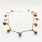 Jennifer Gibson Jewellery Miniature Jewelled Egg Charm Necklace 2133 (1) Vintage Jewelled Egg Charm Necklace