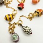 Jennifer Gibson Jewellery Miniature Jewelled Egg Charm Necklace 2133 (12) Vintage Jewelled Egg Charm Necklace
