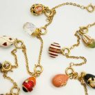 Jennifer Gibson Jewellery Miniature Jewelled Egg Charm Necklace 2133 (13) Vintage Jewelled Egg Charm Necklace