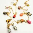 Jennifer Gibson Jewellery Miniature Jewelled Egg Charm Necklace 2133 (14) Vintage Jewelled Egg Charm Necklace