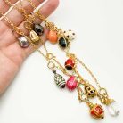 Jennifer Gibson Jewellery Miniature Jewelled Egg Charm Necklace 2133 (2) Vintage Jewelled Egg Charm Necklace
