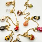 Jennifer Gibson Jewellery Miniature Jewelled Egg Charm Necklace 2133 (5) Vintage Jewelled Egg Charm Necklace
