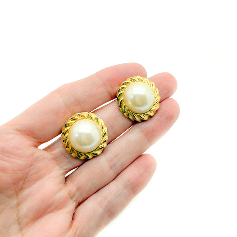 Vintage Celestial Pearl Earrings