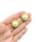 Jennifer Gibson Jewellery Vintage Celestial Pearl Earrings 2167 (2) Vintage Celestial Pearl Earrings