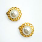 Jennifer Gibson Jewellery Vintage David Grau Pearl Earrings 2165 (3) Vintage David Grau Galleried Pearl Earrings