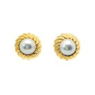 Jennifer Gibson Jewellery Vintage Napier Pearl Earrings 2170 (1) Vintage Napier Pearl Wave Earrings