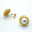 Jennifer Gibson Jewellery Vintage Napier Pearl Earrings 2170 (2) Vintage Napier Pearl Wave Earrings