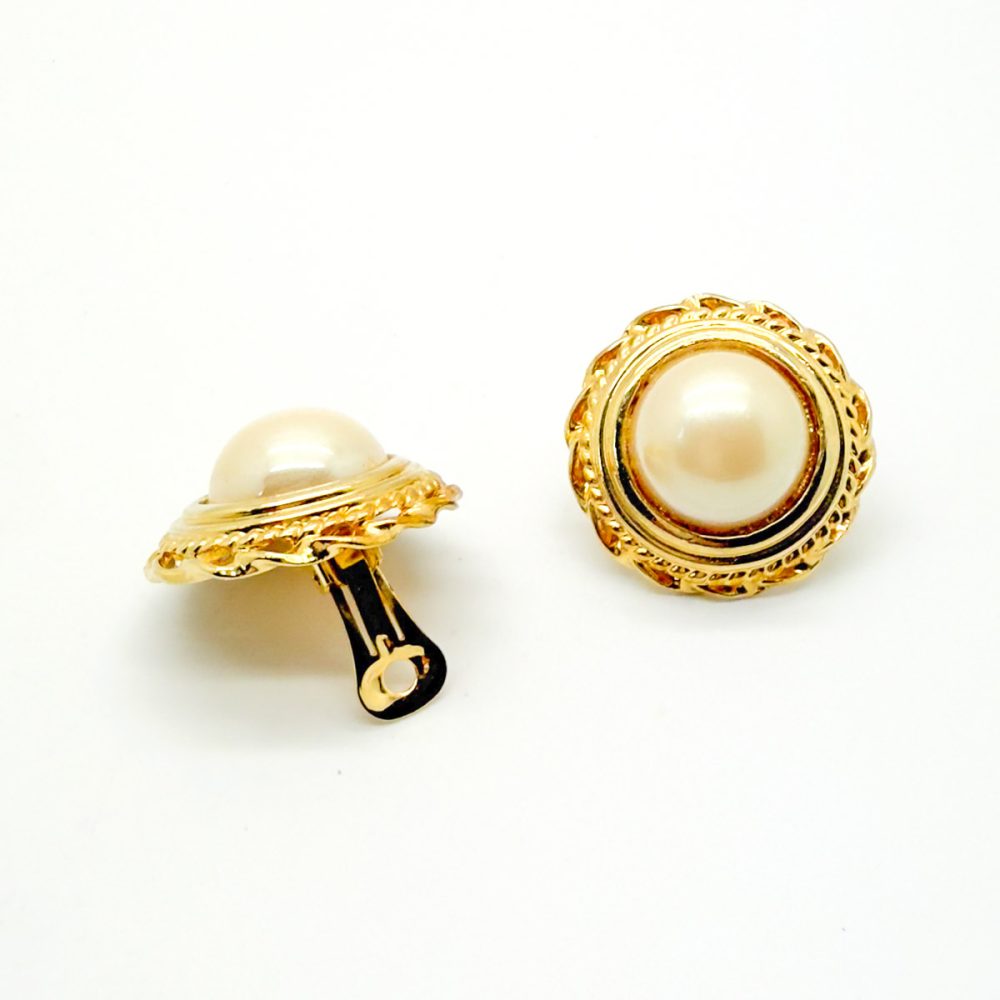 Vintage Statement Pearl Galleried Earrings