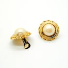 Jennifer Gibson Jewellery Vintage Pearl Statement Earrings 2168 (5) Vintage Statement Pearl Galleried Earrings