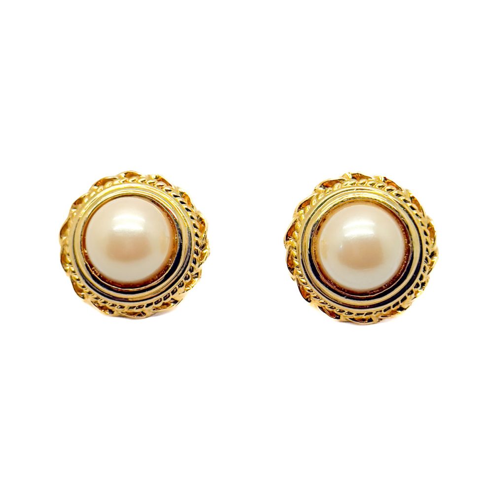 Vintage Statement Pearl Galleried Earrings