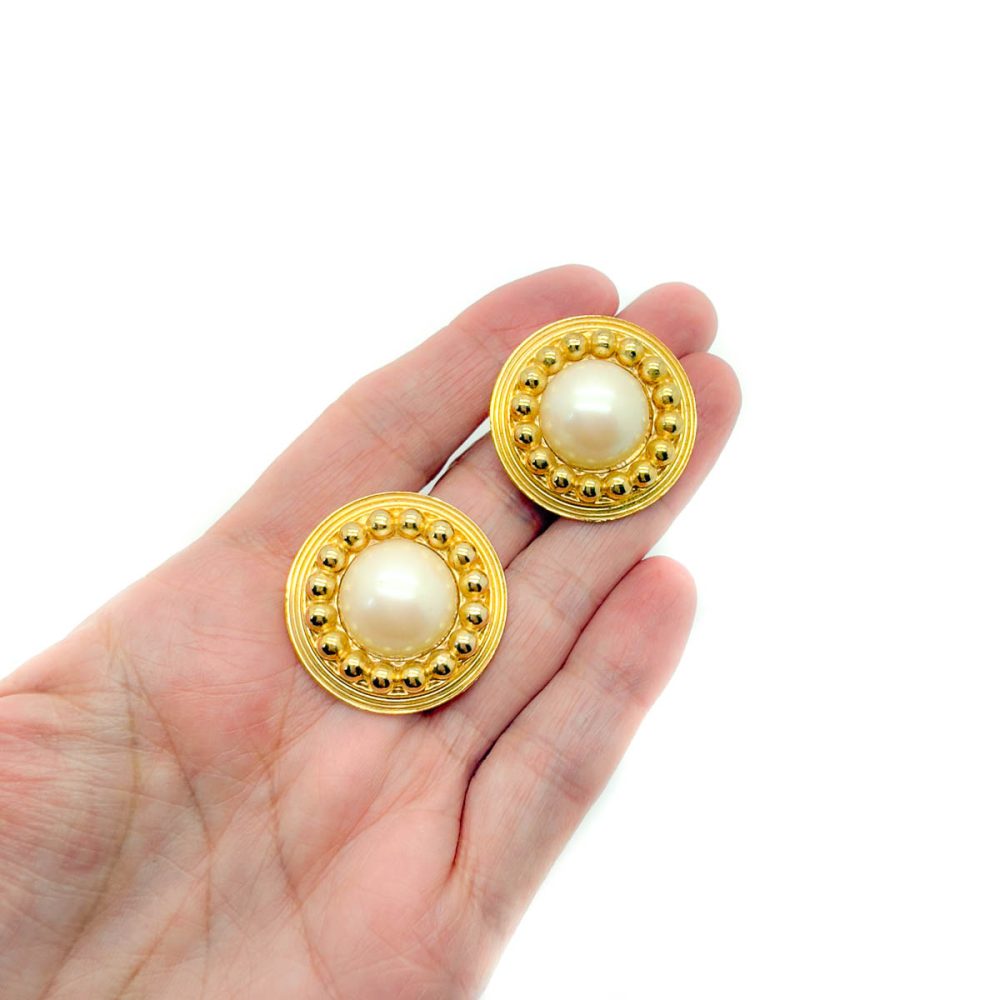Vintage Statement Pearl Bobble Earrings