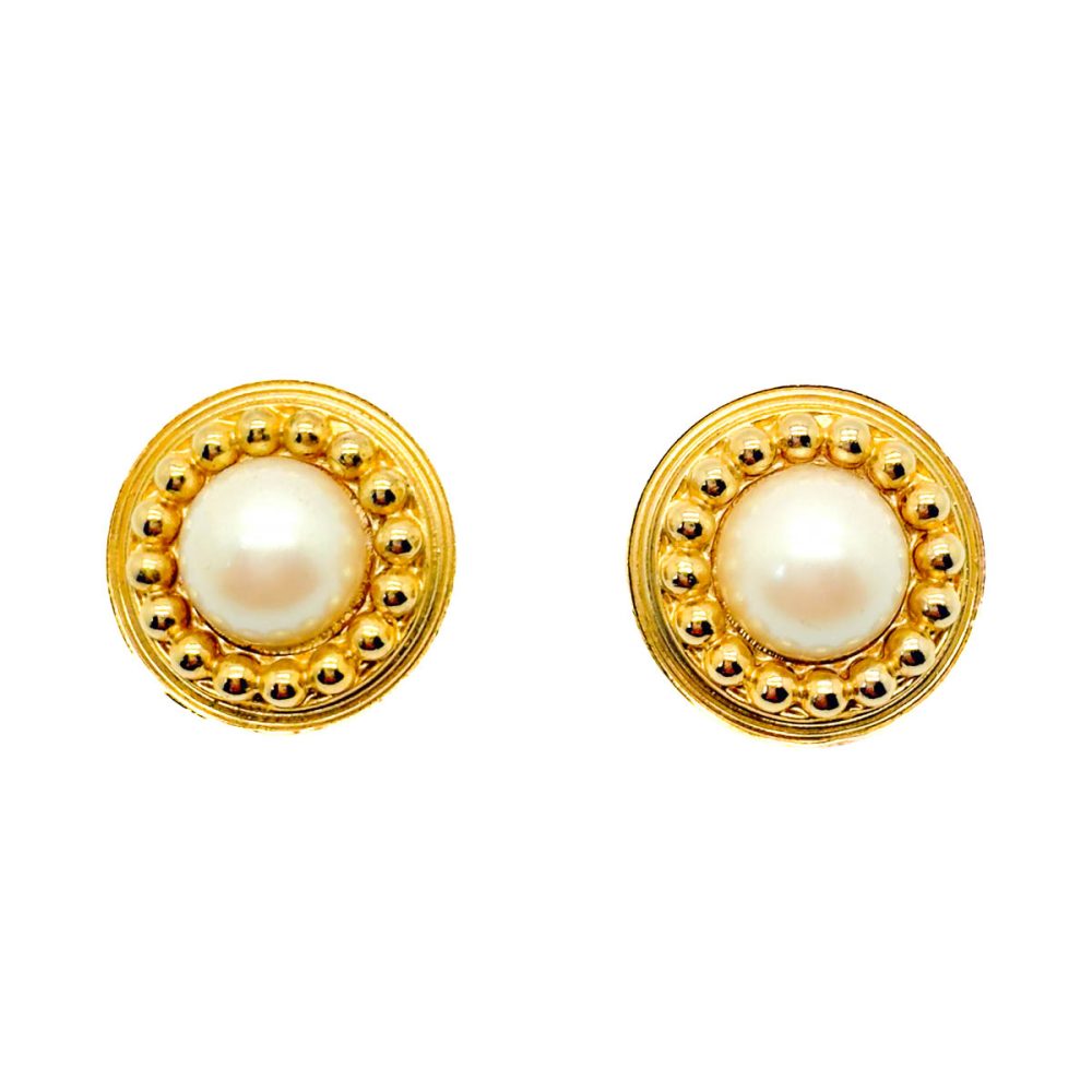 Vintage Statement Pearl Bobble Earrings