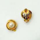 Jennifer Gibson Jewellery Vintage Pearl Twist Earrings 2162 (1) Vintage Pearl Nest Earrings