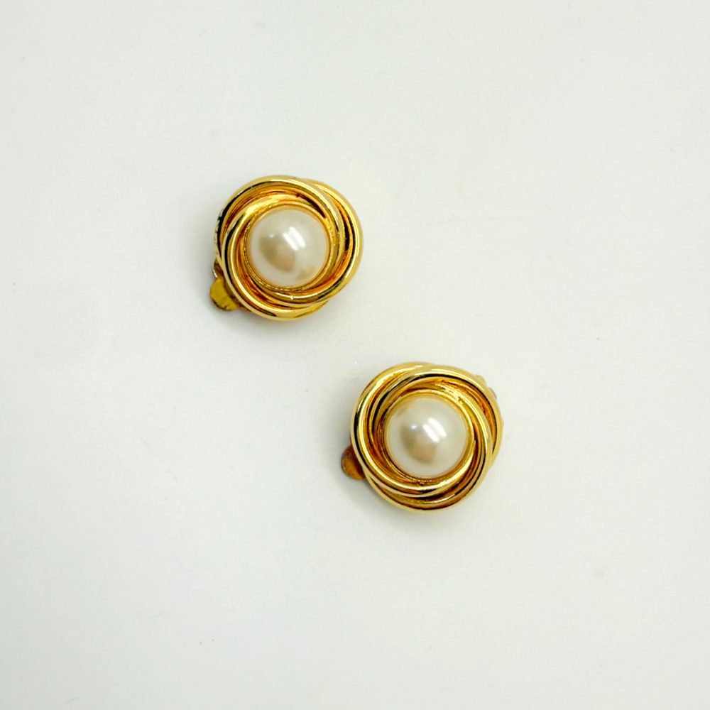 Vintage Pearl Nest Earrings
