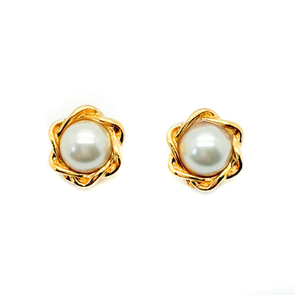 Vintage Pearl Twist Earrings