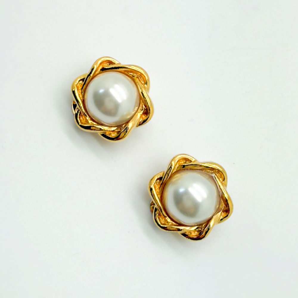 Vintage Pearl Twist Earrings