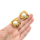 Jennifer Gibson Jewellery Vintage Ribbon Pearl Earrings 2166 (3) Vintage Pearl Ribbon Earrings