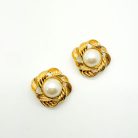 Jennifer Gibson Jewellery Vintage Ribbon Pearl Earrings 2166 (4) Vintage Pearl Ribbon Earrings