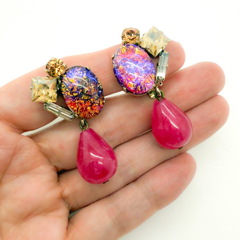 Vintage Philippe Ferrandis Dragon's Breath Earrings
