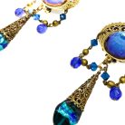 Jennifer Gibson Jewellery 2141 (5) Vintage Filigree Foiled Glass Earrings
