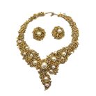 Jennifer Gibson Jewellery 2142 (2) Vintage Statement Beaded Pearl Collar