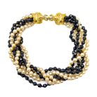 Jennifer Gibson Jewellery 2143 (1) Vintage Big Cat Pearl Torsade Necklace