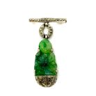 Jennifer Gibson Jewellery 2145 (4) Antique Deco Glass Buddha Brooch
