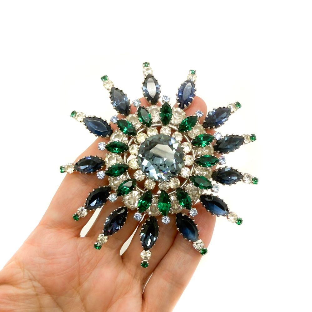 Vintage Marquise Sunburst Brooch